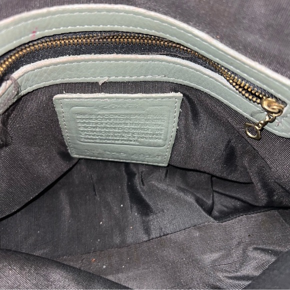 Vintage COACH Green Natural Grain Double Zip Satchel 4914, Used Good Condition - Picture 13 of 13